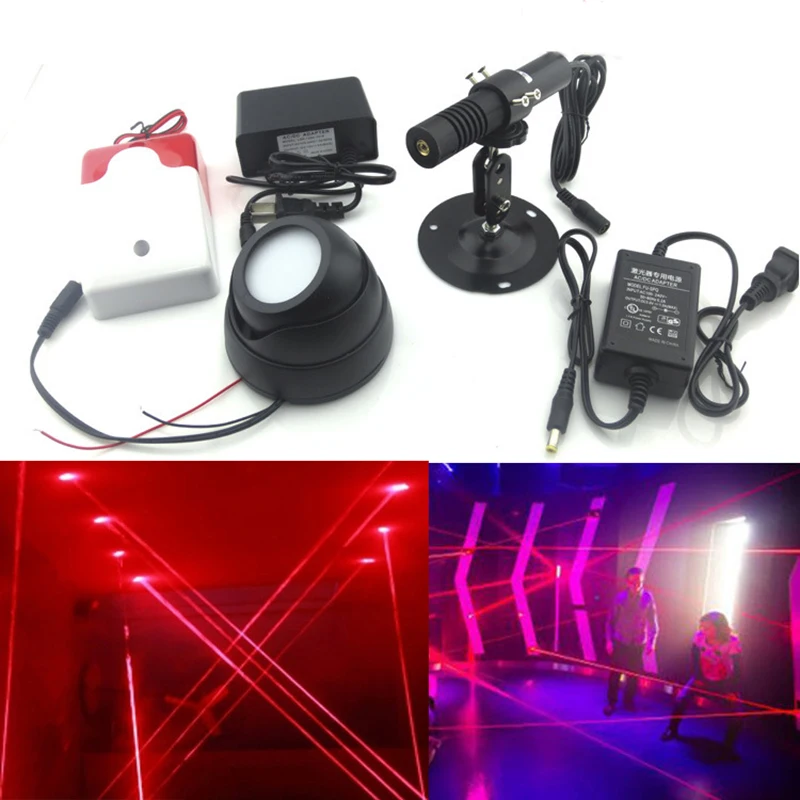 New Escape Room Game Props Red Light Laser Transmitting & Receiving Device Real-life Secret Room Prop Laser Burglar Alarm System enlarge