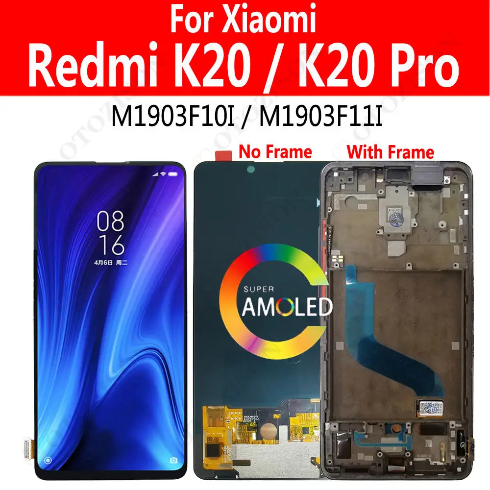 M1903F10I M1903F11I ЖК-дисплей с рамкой для Xiaomi Redmi K20 Pro сенсорный экран дигитайзер в сборе