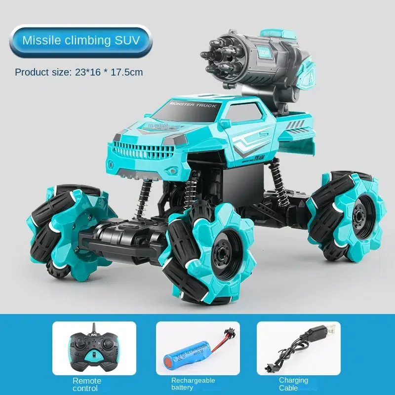 

Control Tank Toy, Launchable Missile Remote Control Armor Vehicle