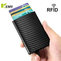 carbon fiber rfid wallets slim thin money bags short small male purses card holder slot wallets magic smart walet cartera hombre