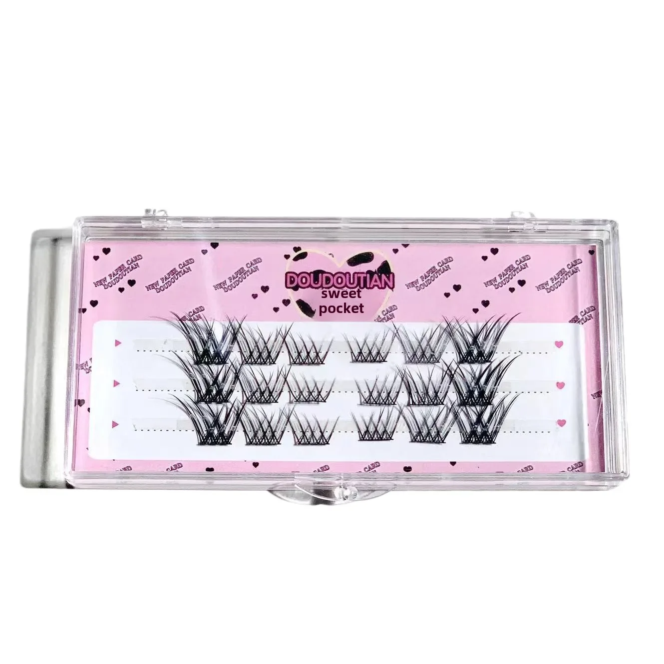 Накладные ресницы с лисьим хвостом густые сегментированные