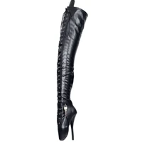 ballet boots 18cm extreme high heel over the knee thigh long boots custom made plus size 36 46