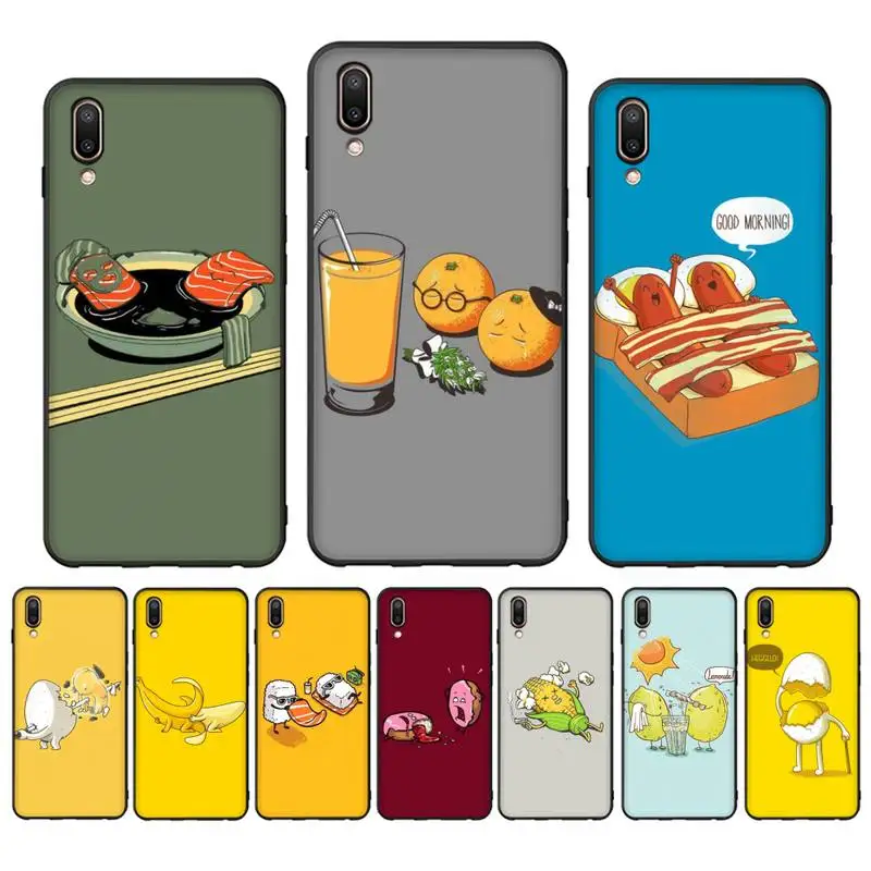 

Funny Fruit Eggs Phone Case for Vivo Y91C Y11 17 19 17 67 81 Oppo A9 2020 Realme c3