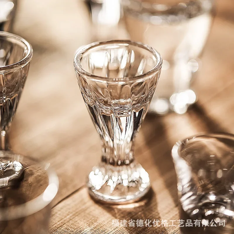 White Wine Glass Household Suit 6 Liquor Small One Shot Cup Spirits Shooter Chinese Style