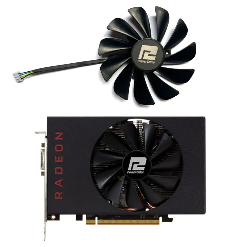 Новинка 95 мм для POWERCOLOR Radeon RX5500XT 8 ГБ OC сменный вентилятор видеокарты CF1010U12S