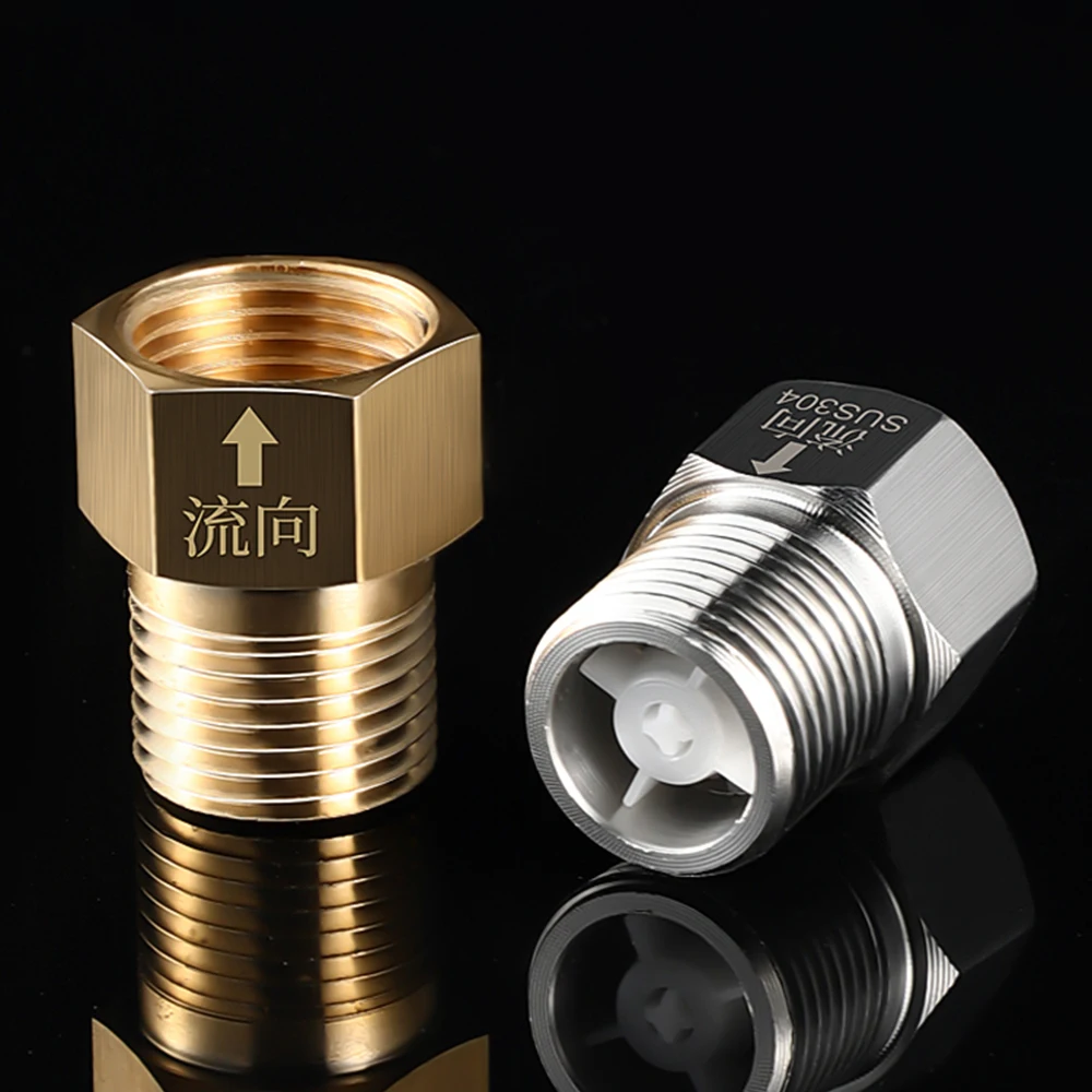

1/2" Male Female Check Valve Thread Brass Stainless Steel One Way Non-Return Toilet Water Tank Heat Forbid Stinkpot / Closestool