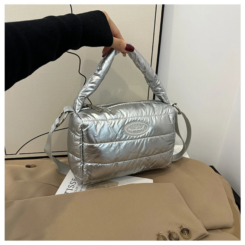 

Lady Clutch Tote Handbags Shoulder Strap Top Handle Satchel Purse Soft Crossbody Purse Solid Padded Crossbody Handbag
