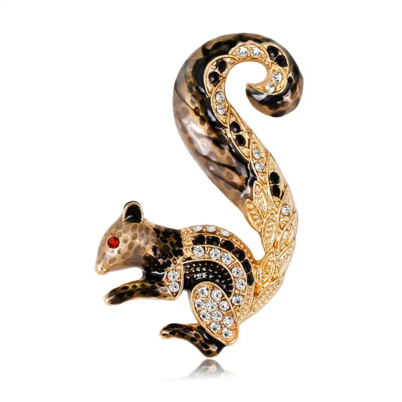 

Animal Brooch Banquet Scarf Lapel Pin Squirrel Enamel Charms Jewelry Decorations