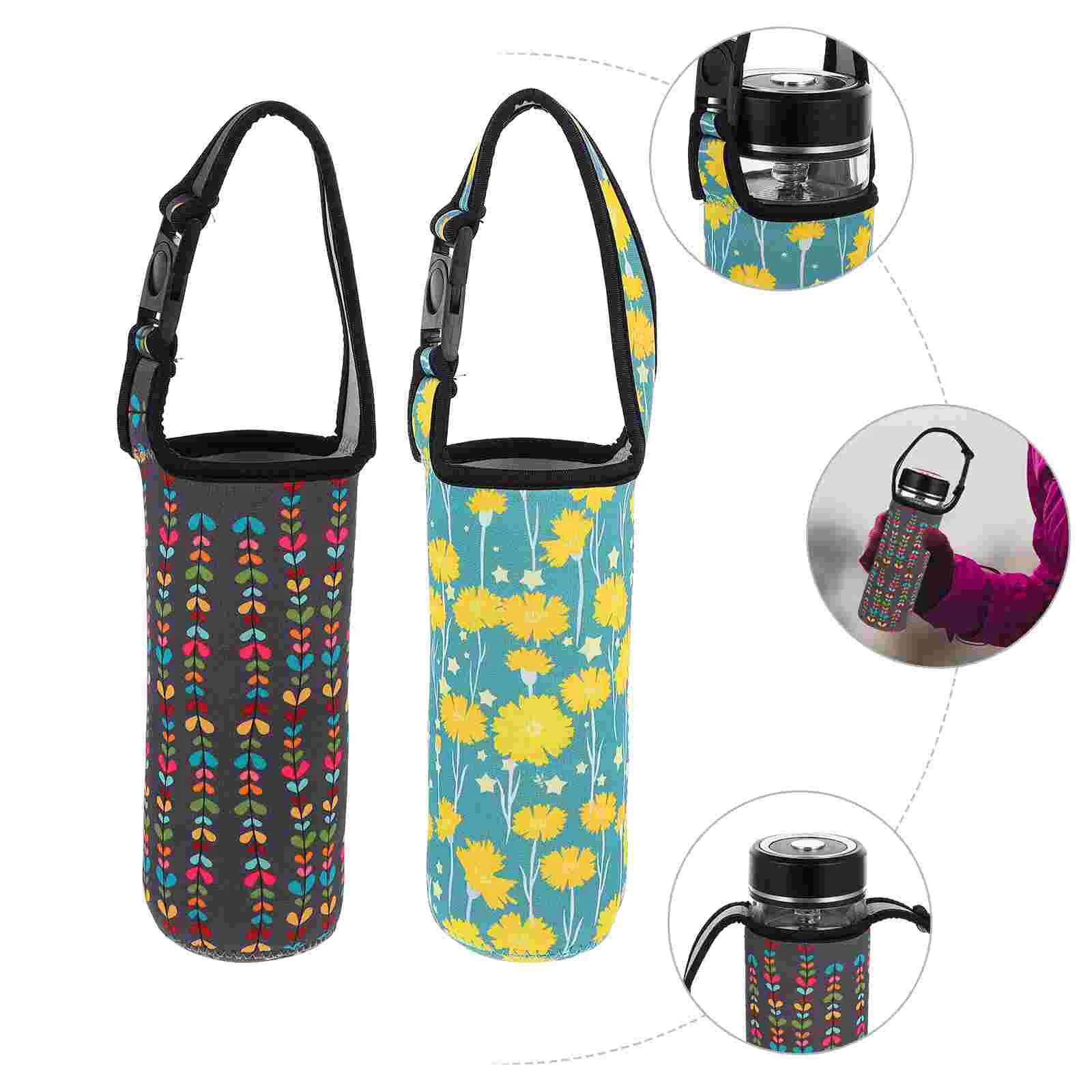 

Bottle Carrier Water Drink Cover Holdersleeve Pouch Travel Warmercooler Neoprene Nylon Insulation Covers Cup Insulated Protector
