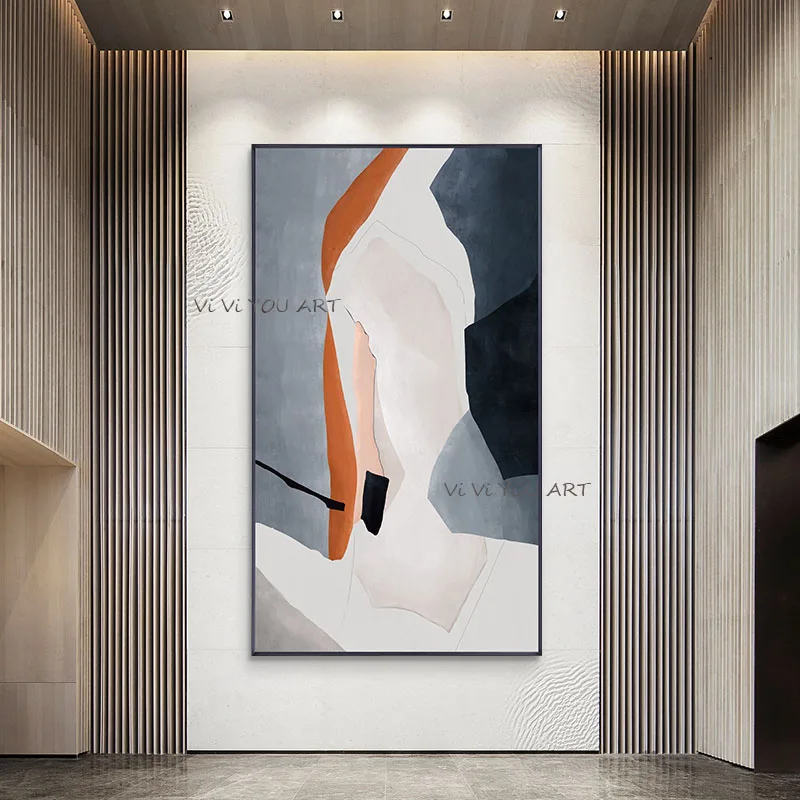 

Скандинавская Абстрактная Декоративная Настенная картина с цветными блоками, холст, настенные картины для гостиной, Минималистичная Насте...