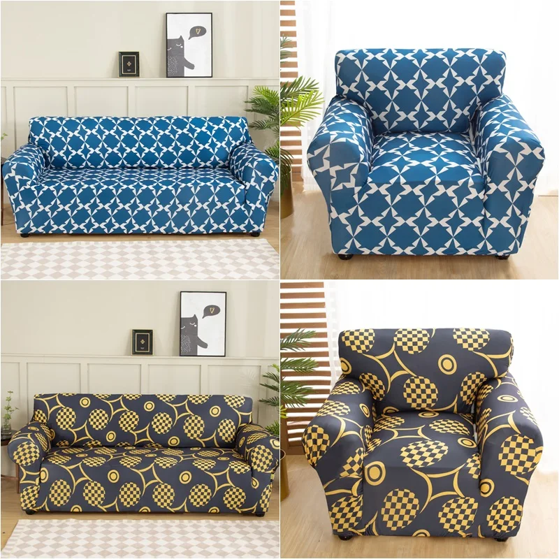 

Эластичный чехол для дивана на 1, 2, 3, 4 места, для гостиной, эластичный чехол из спандекса для дивана, нескользящий чехол для дивана, защитный ...