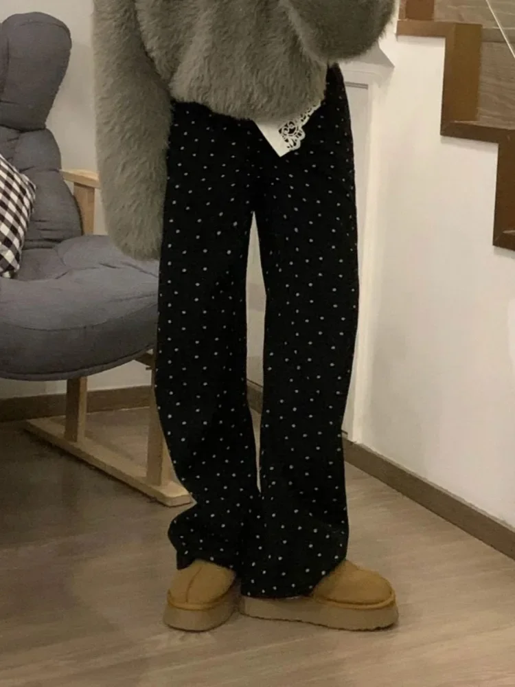 2024 японские брюки с милым цветочным принтом женские Y2k эстетические повседневные