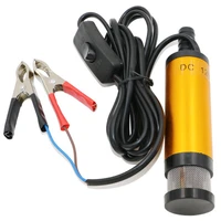 portable mini 12v 24v dc electric submersible pump for pumping diesel oil water aluminum alloy shell 12lmin fuel transfer pump