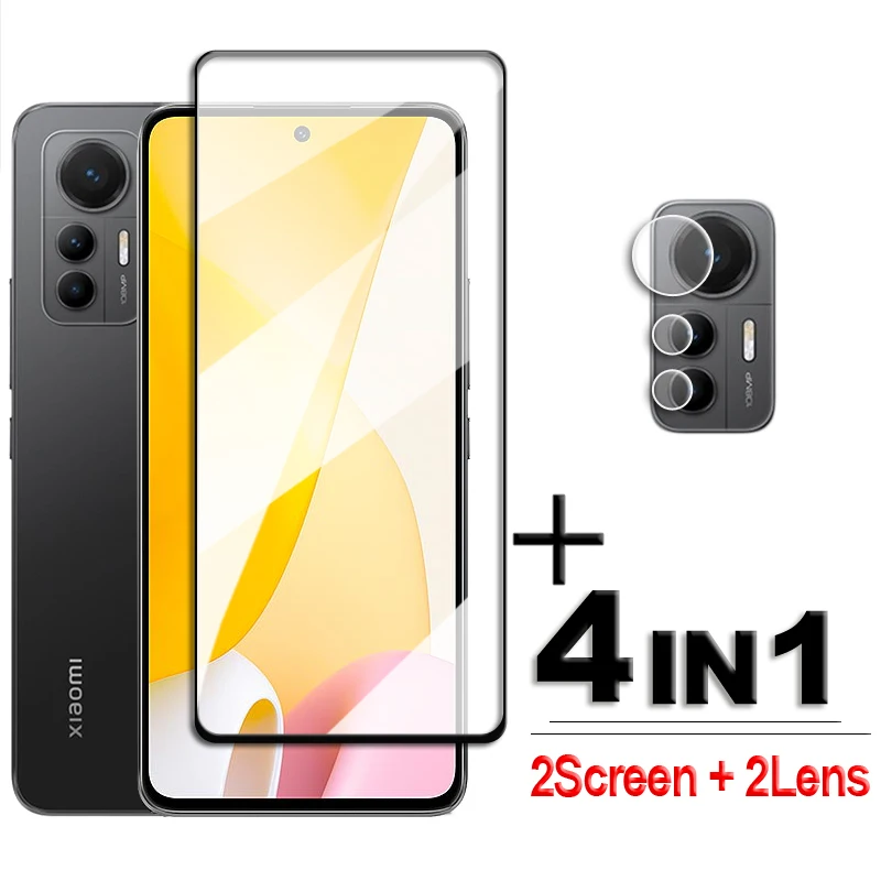 

4in1 For Xiaomi 12 Lite Glass Xiaomi 12 Lite Tempered Glass 2.5D Full Cover Screen Protector For Xiaomi Mi 12 Lite 9H Lens Film