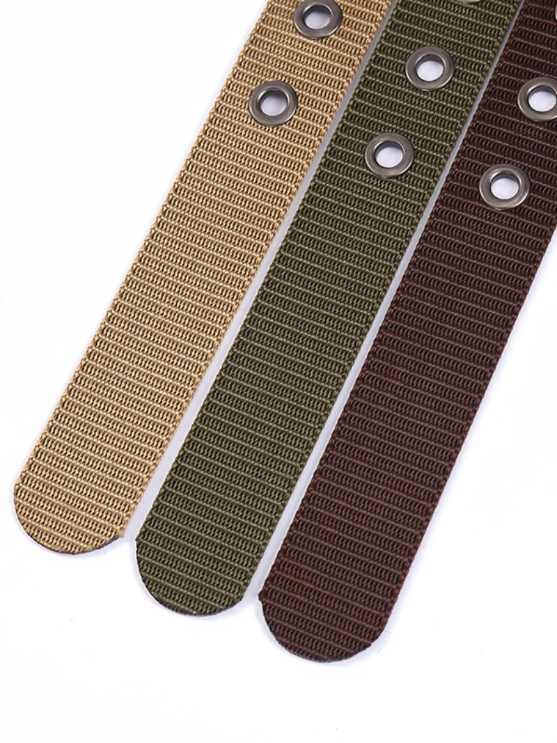 Пористый холщовый ремень мужской с пряжкой для молодых студентов корейский