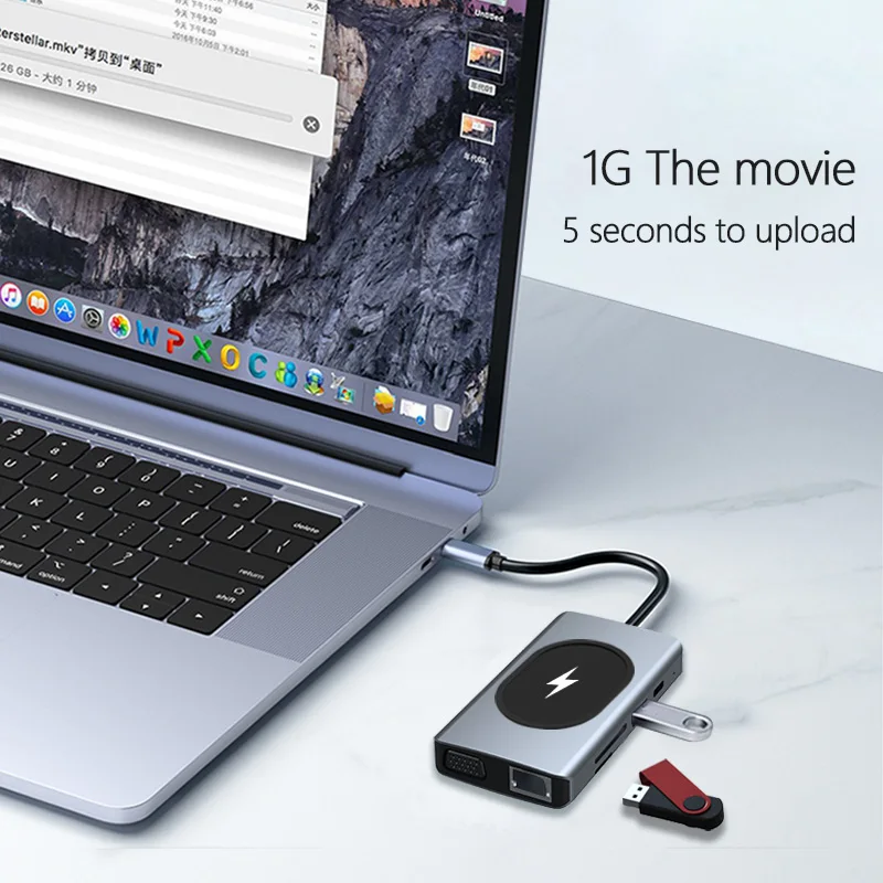 Док-станция USB Type-C RJ45 3 5 Thunderbolt |