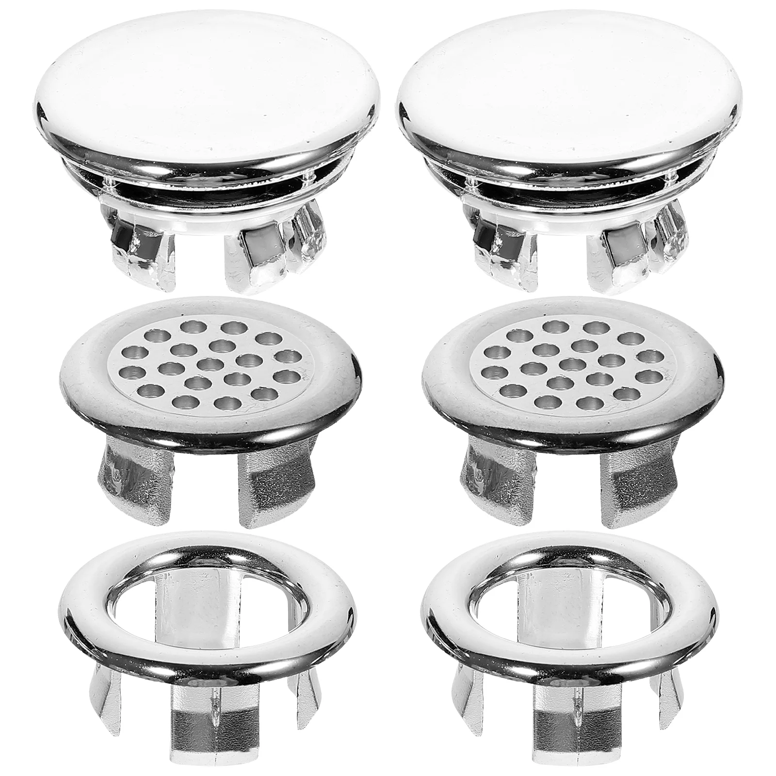 

6 Pcs Overflow Hole Fittings Sink Accessory Plastic Basin Cover Bathroom Wash Ring Vessel Washing Rings Decorative Reliable