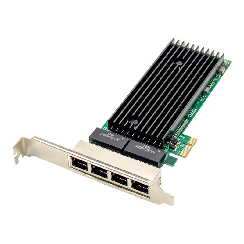 PCI-E 4 Port RJ45 Server 1X Pcie X1  82576 Chip 10/100/1000Mbps Lan Quad Port Server Gigabit Network Card