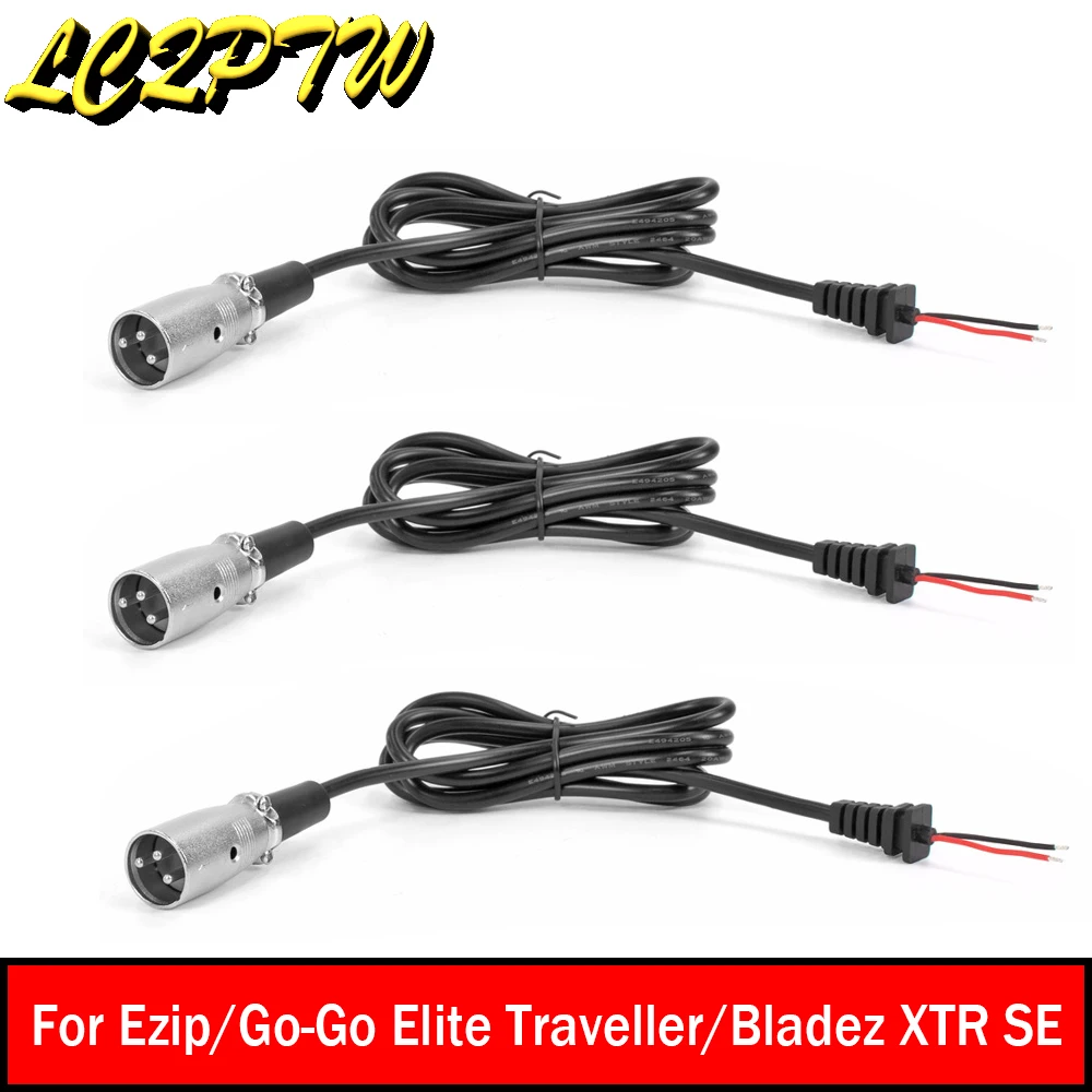 Scooter Battery Charger Power Adapter 3-Pin XLR Connector for Ezip,Go-Go Elite Traveller,Bladez XTR SE, Jazzy Power Chair, Ezip