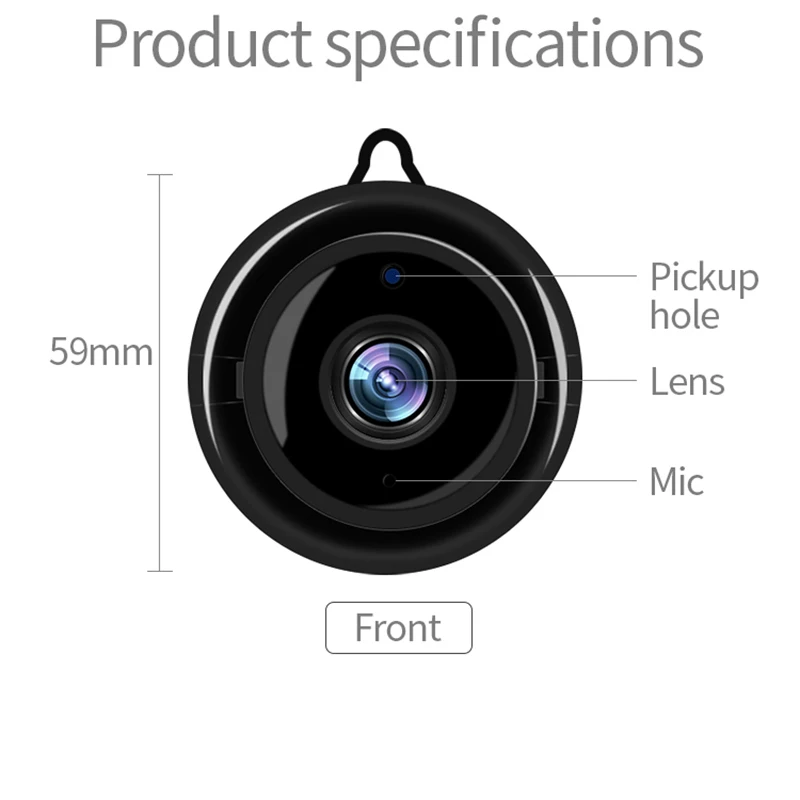 

Mini camera V380 maximum 128G Night vision monitoring baby room camera Anti-theft at outdoor entrance Bluetooth APP 017