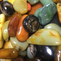 1pcs nature stone hetian jade seed material wholesale and retail irregular shapes of various colors round and smooth jewelry