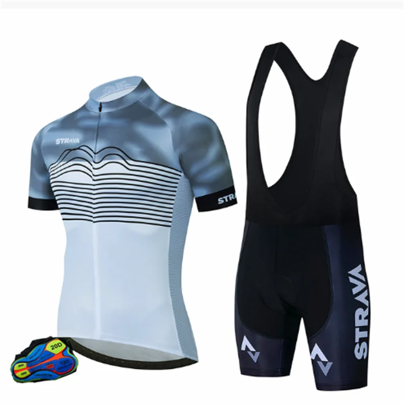 

2022 STRAVA New Mountain Bike Clothing New Breathable Cycling Clothing Summer Cycling Clothing Set Close-Fitting Bicycle Suit