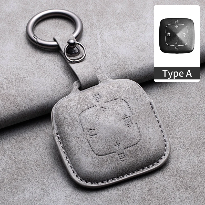 

Кожаный чехол для автомобильного ключа Zeekr 001 для ZEEKR X 2023 2024, автомобильный пульт дистанционного управления, держатель для ключей, брелок, аксессуары