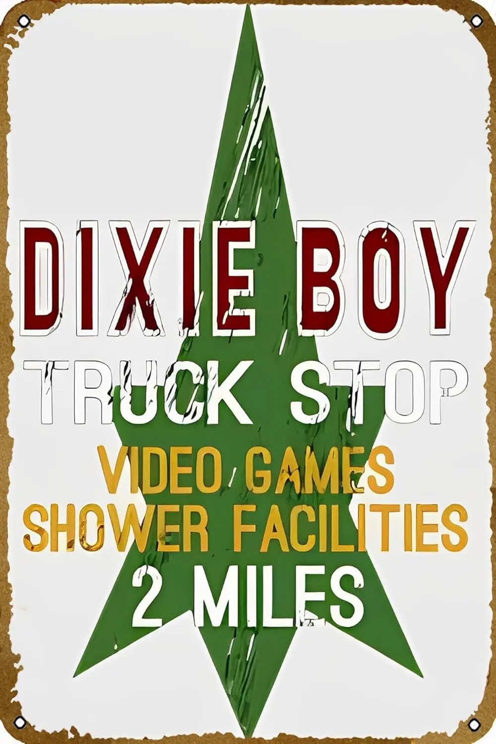 Металлическая табличка - Плакат Dixie Boy Truck Stop Maximum Overdrive, декор для стены бара, 8 x 12 дюймов (art.: 3920da02304af) - 3920da02304af