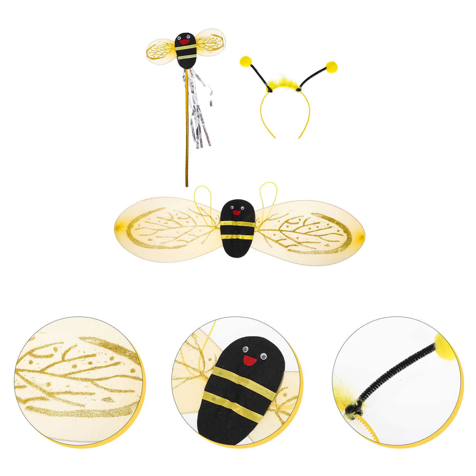 

Easter Party Costume Toddler Gift Bumblebee Cosplay Costume Fairy Gift Bee Performance Props Clothing Fairy Wing