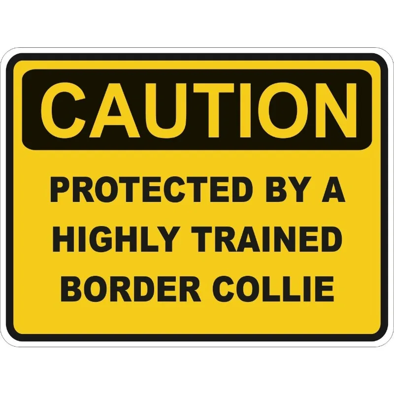 Фото Наклейки на автомобиль Frontera Collie Caution Perro Aviso Pegatina, подходят для окон и бамперов автомобиля, 15 см, ПВХ, KK №2