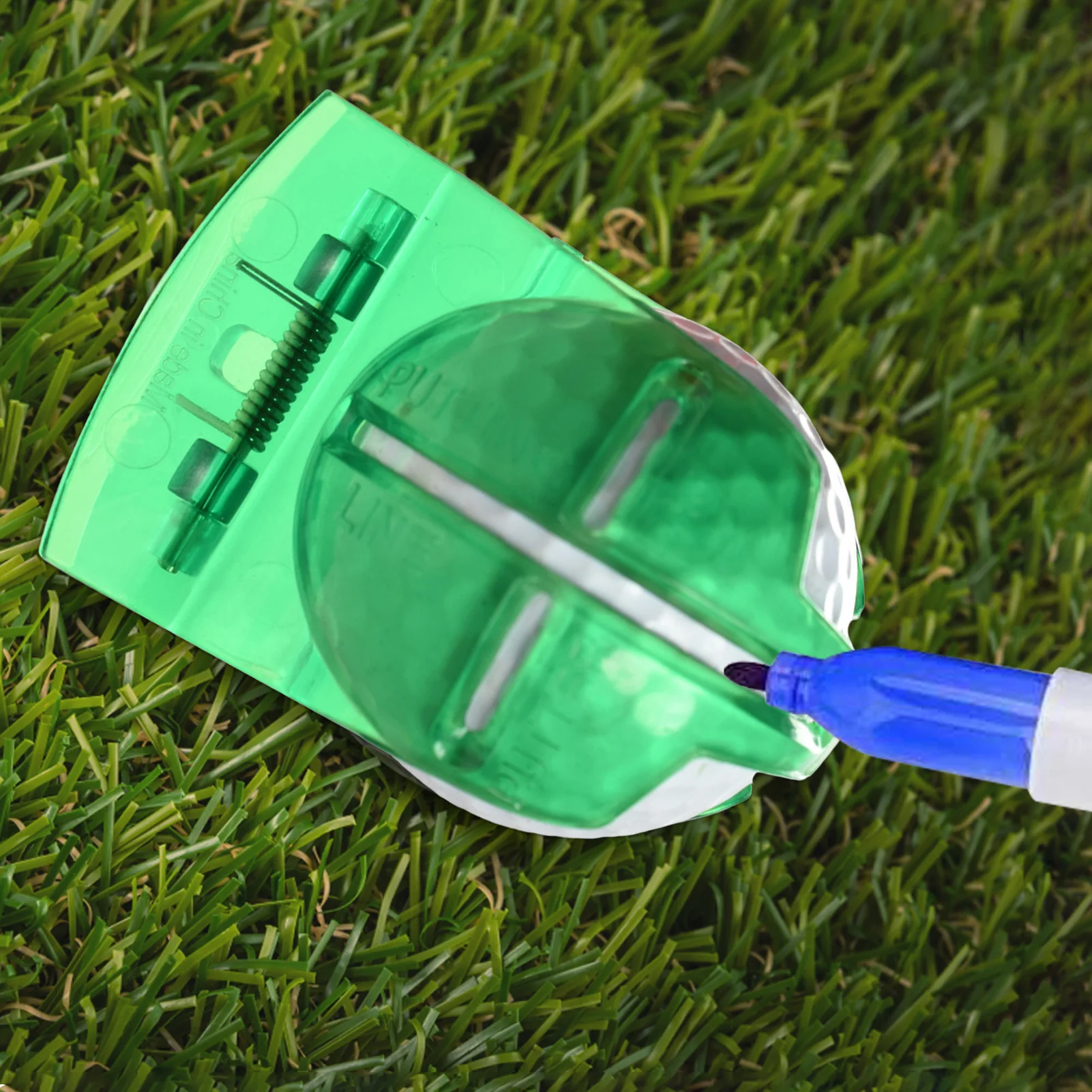 

Golf Ball Marker Stencil Drawing Marking Alignment Putting ToolLiner Marker Pen Template Alignment Marks Tool