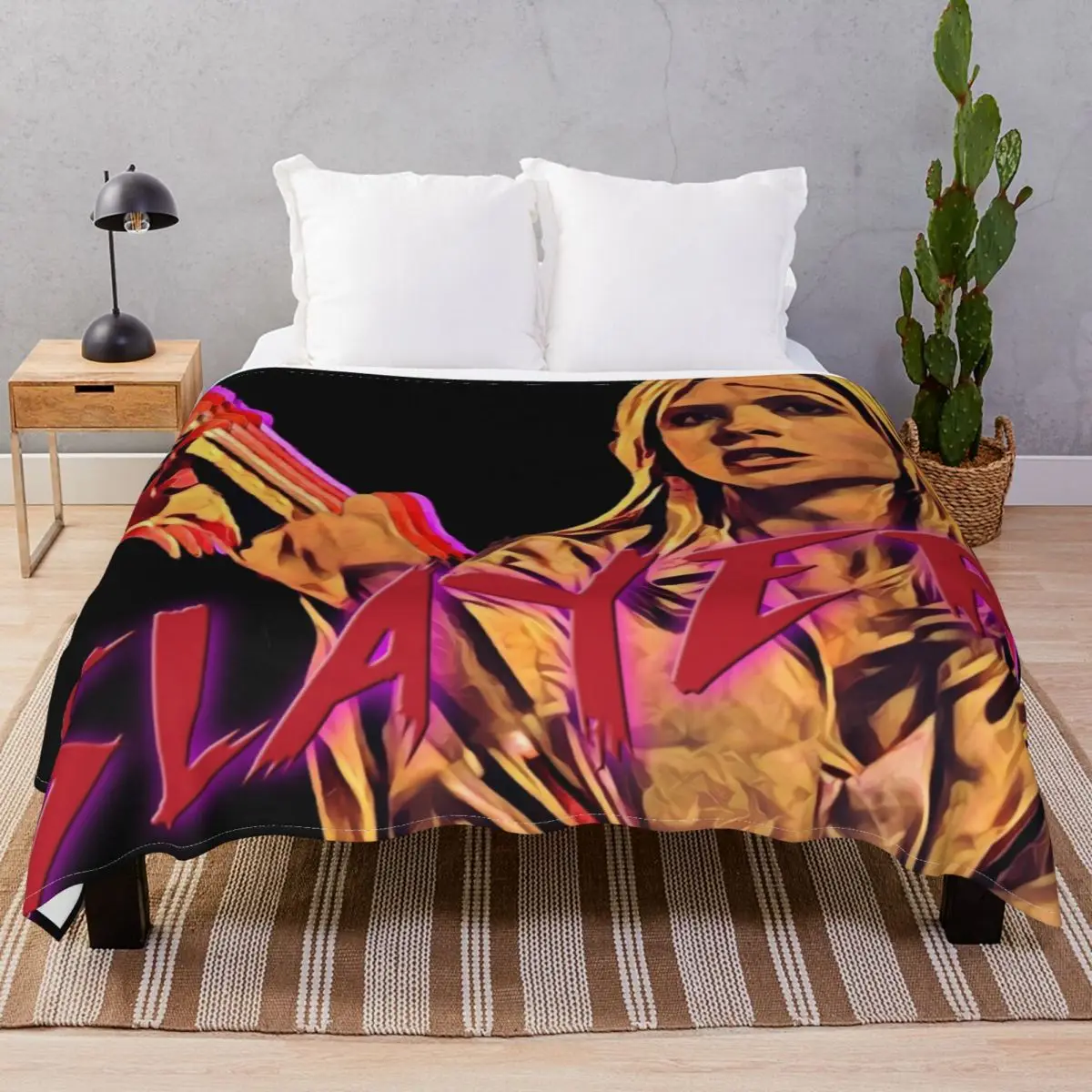 Buffy The Slayer Blanket Flannel Plush Decoration Ultra-Soft Throw Blankets for Bedding Sofa Camp Office