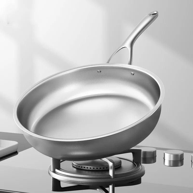 

Titanium Fry Pan Non-stick Pan 24/26cm Fried Steak Pot Chinese Wok Kitchen Cokware Gift Electromagnetic Furnace General