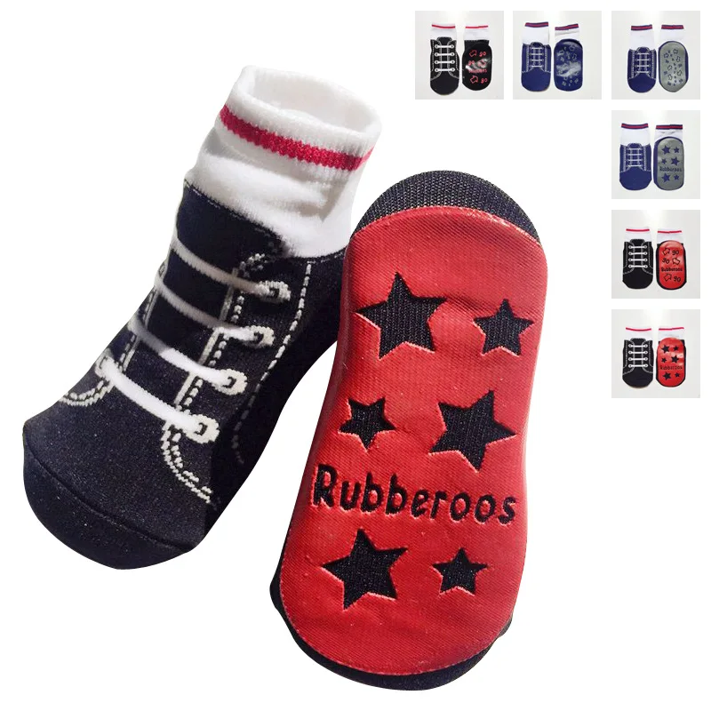 

Детские носки, носки для малышей, кроссовки, стильные носки, детские носки для новорожденных, нескользящие спортивные носки с резиновой под...