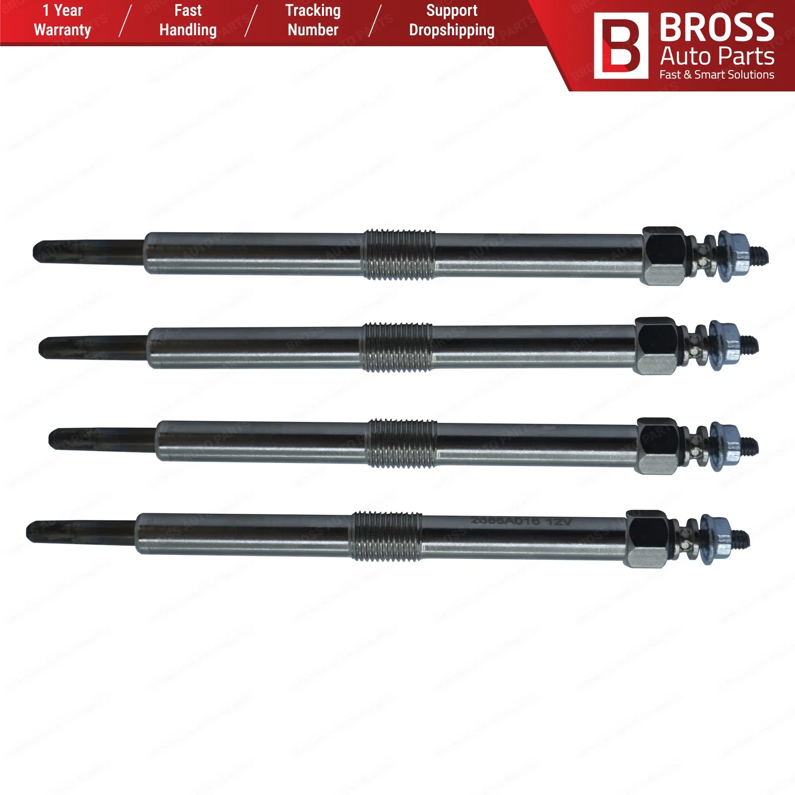 Bross BGP69 1 4 шт. нагреватель свечения 12 вольт для Perkins 2666A016 1103 1104 1106 Сделано в Турции