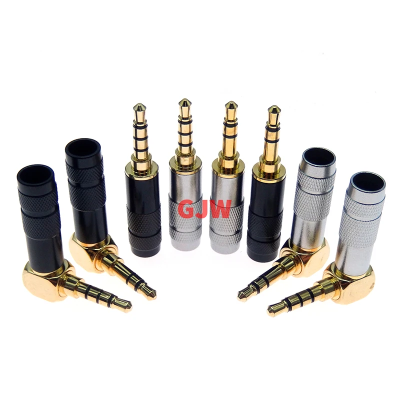 1pcs Replacement 3.5mm Stereo 4 Pole or 3 Pole Male Repair Headphones Audio Jack Plug Connector Soldering for Most Earphone Jack