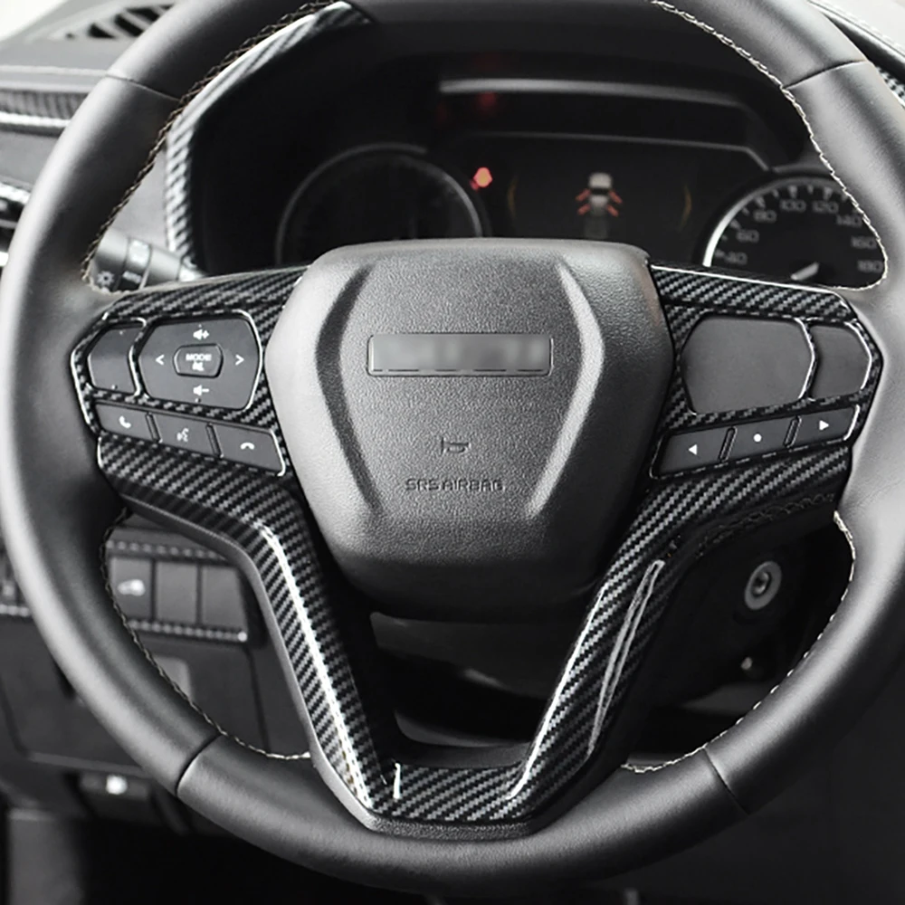 

2019-2022 For Isuzu D-Max Steering Wheel Panel Cover Carbon Fiber Look