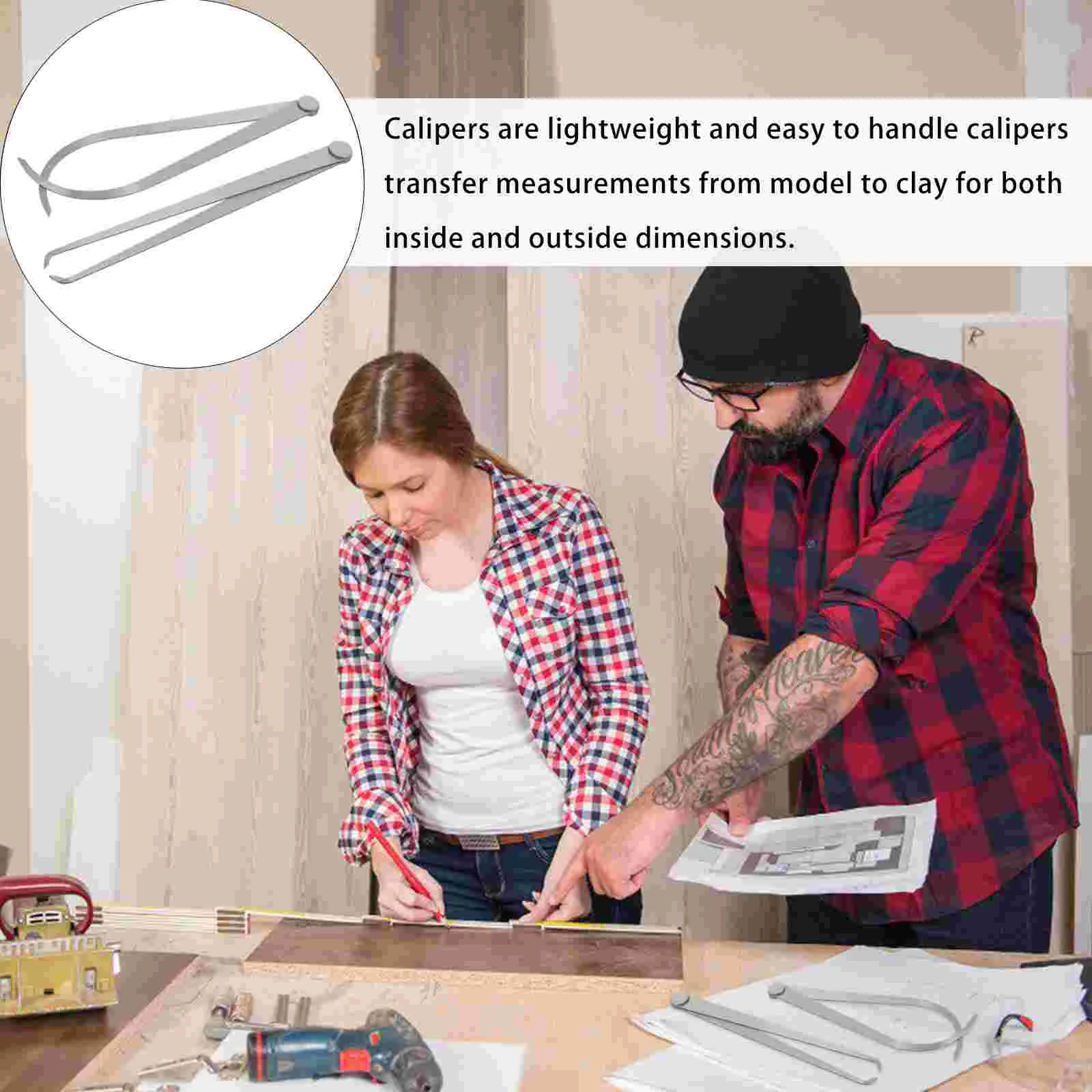 Метрические штангенциркули Моделирование снаружи Внутренняя большая изогнутая