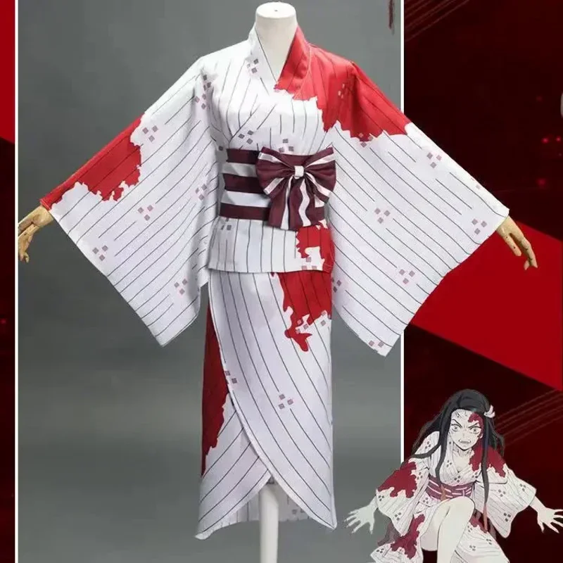 Кимоно женское для косплея рассекающий демонов камадо незуко