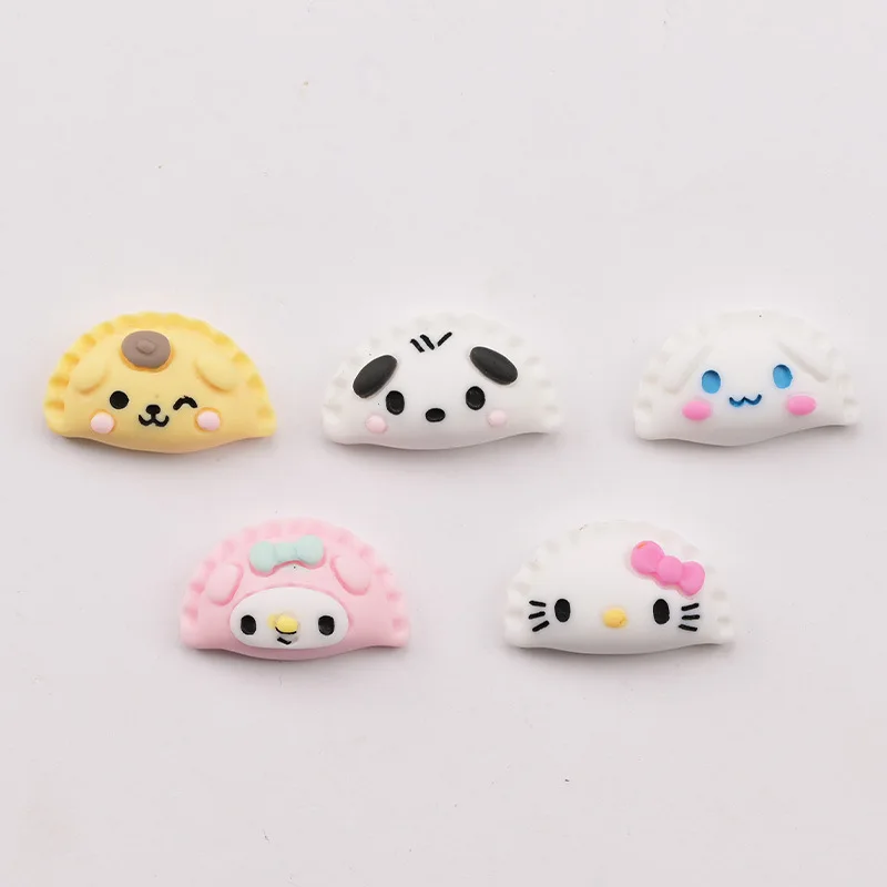 Sanrios 10 шт. 17*29 мм искусственный материал крем гелевый телефон Мультяшные пельмени