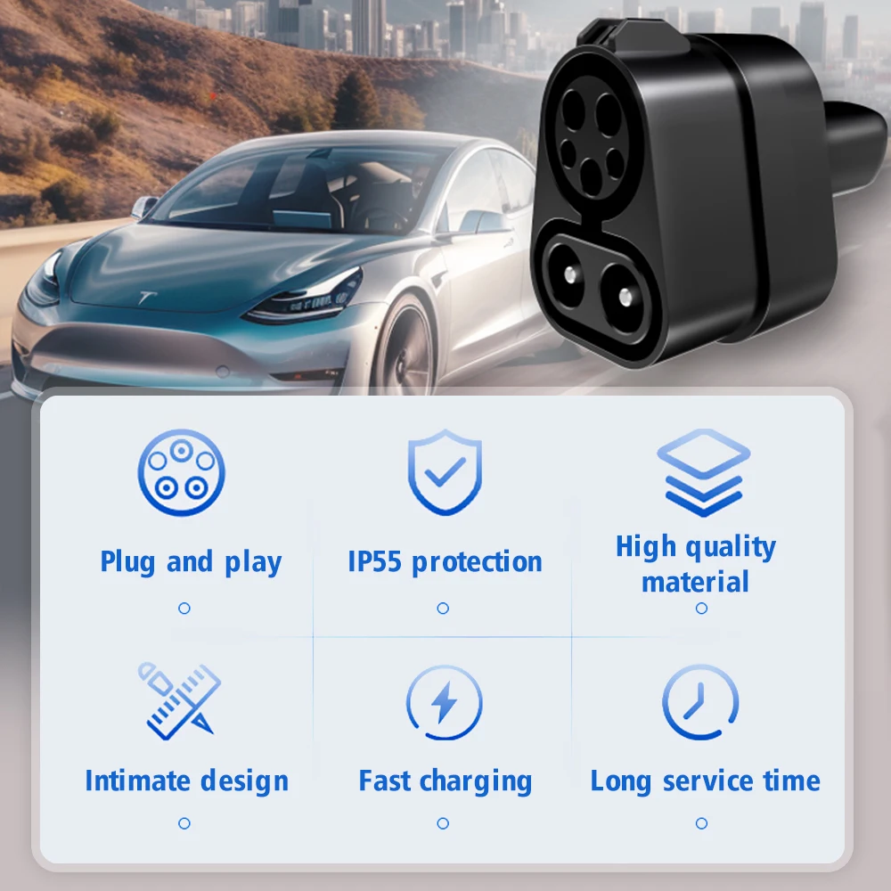 Зарядное устройство для электромобиля LONLINK CCS1 to NACS Tesla Ev Адаптер 250 А 1000 В зарядная