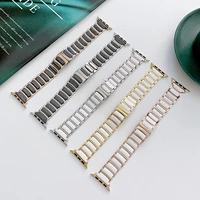 ceramic metal strap for apple watch 45mm 41mm 42mm 38mm 44mm 40mm stainless steel bracelet belt band for iwatch 7 6 se 5 4 3 2 1