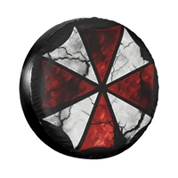 umbrella corporation logo spare wheel tire cover case bag pouch for jeep horror military vehicle accessories 14 17inch