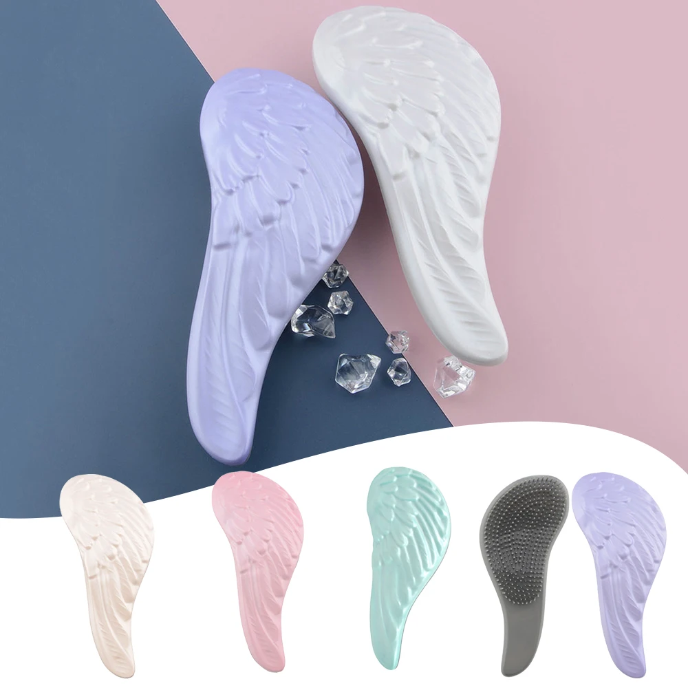 

1pc Angel Wing Detangling Hair Brush Handle Magic Anti-static Comb Shower Massage Comb Smooth Salon Hairdressing Tool New 2022