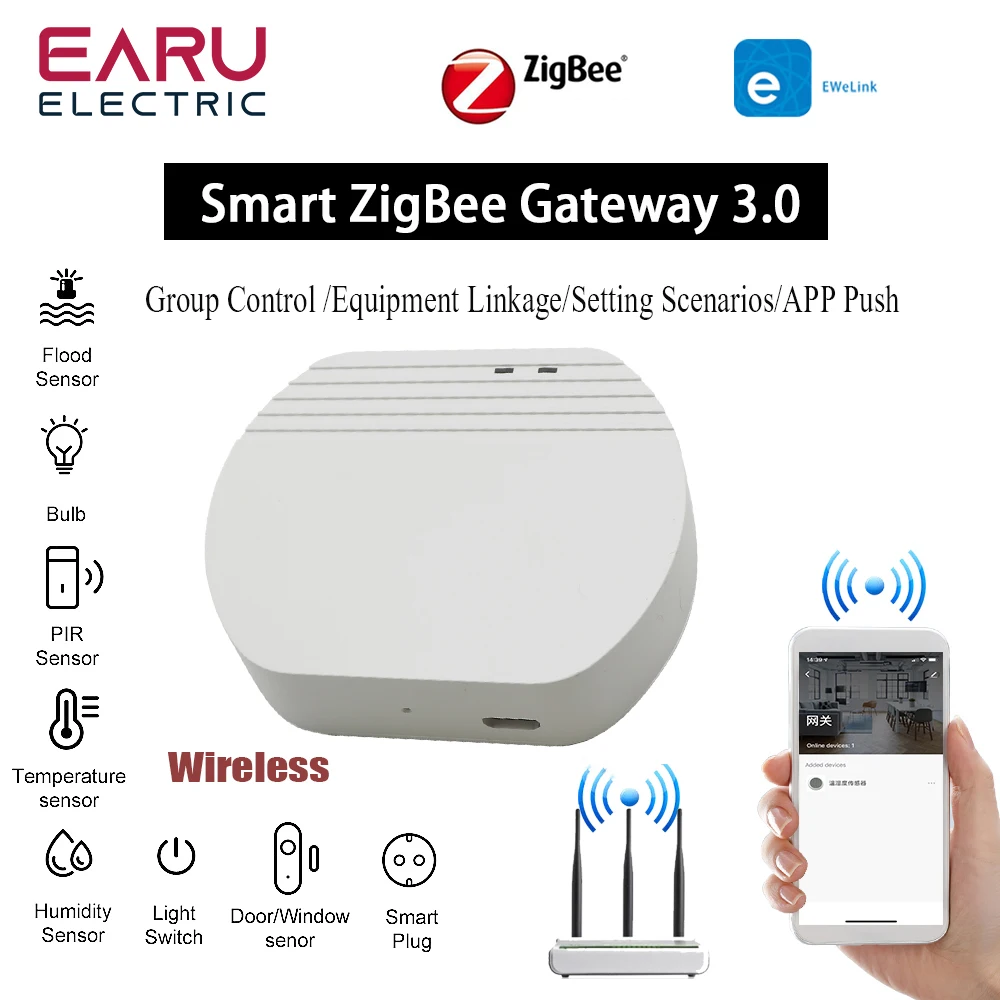 eWeLink Intelligent Zigbee3.0Gateway Интеллектуальный датчик температуры и влажности