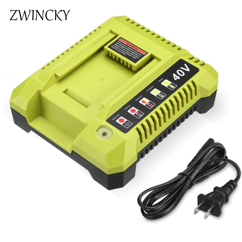 

OP401 Lithium-Ion Battery Charger for Ryobi 40V Li-ion Battery OP4050A OP4015 OP4026 OP4030 OP4040 OP4050 OP400A OP403A ZROP401