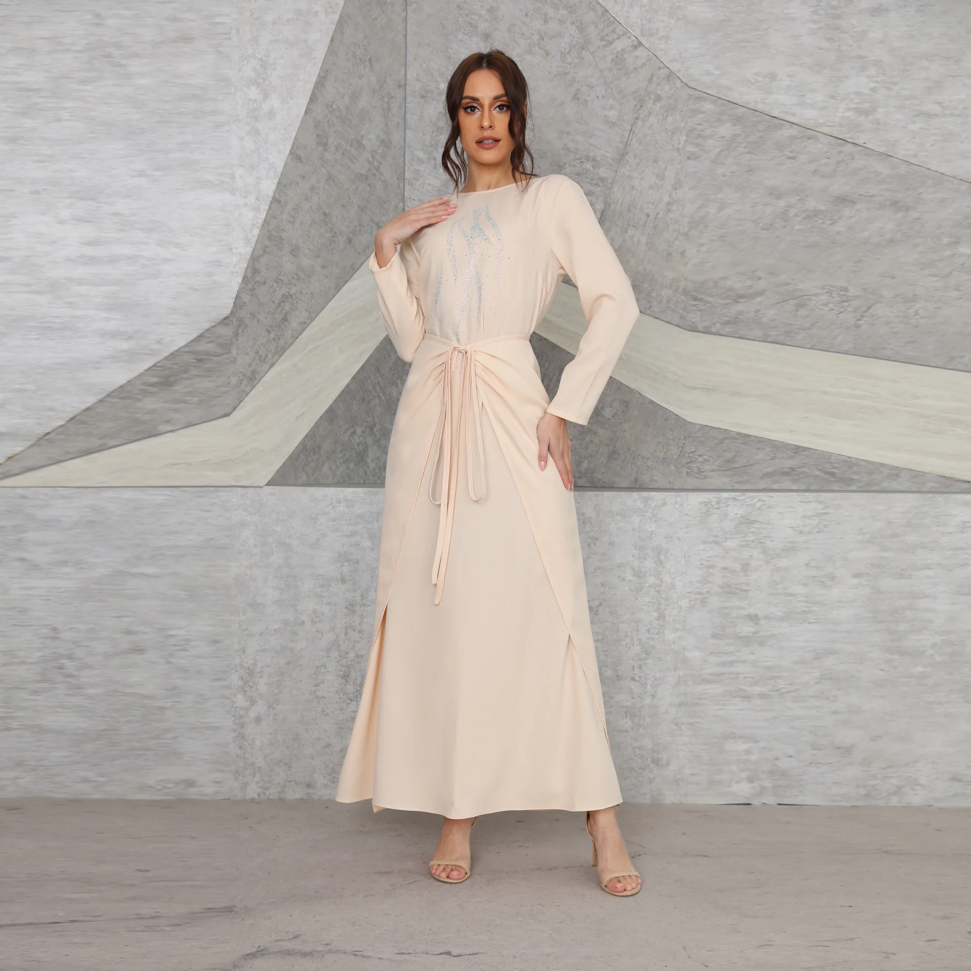 Muslim Sets Robe Femme Musulmane 2022 New Muslim Elegant Three-piece Set Abayas For Women De Moda Musulmana Ensembles