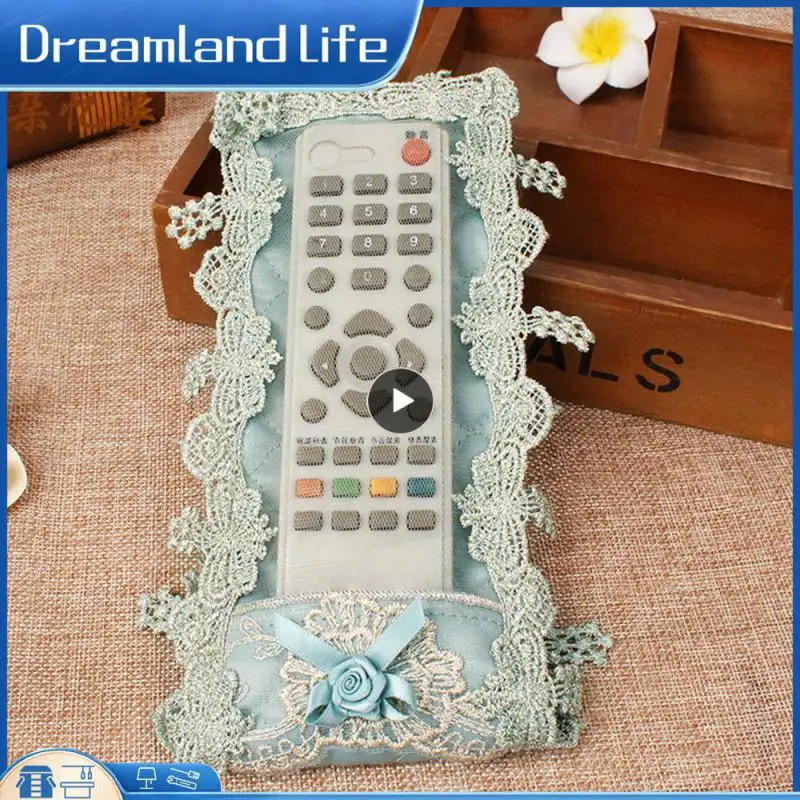 

Cover Dust Dust Cotton Lace Dust Cover Handmade Silk Flower Good Air Permeability Remote Control Dust Cover Design
