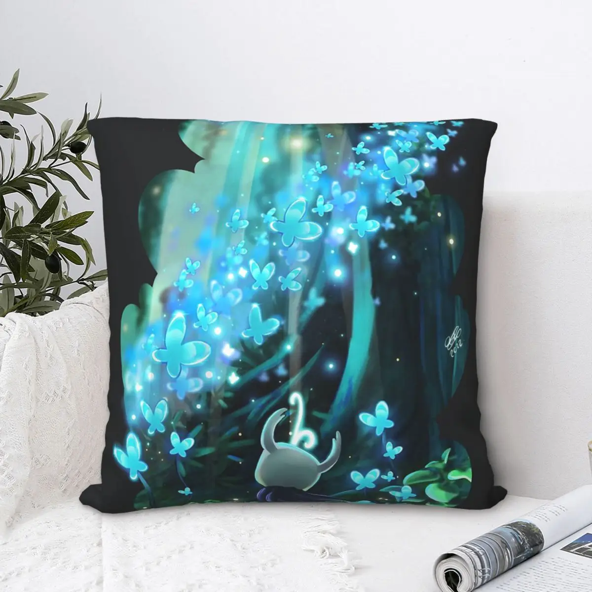 

Чехол для подушки с принтом в виде бабочек