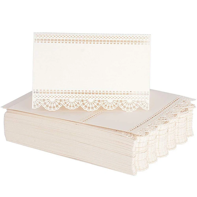 

50pcs Place Card Laser Cut for Wedding Birthday Seat Numbers Cards Universal Table Name Message Greeting Card Party Supplies